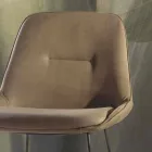 Moderne design kruk met geverfde metalen slee - Ines Viadurini