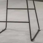 Moderne design kruk met geverfde metalen slee - Ines Viadurini