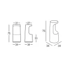 Hoge designkruk van mat polyethyleen voor buiten Made in Italy - Forlina Viadurini