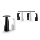 Hoge designkruk van mat polyethyleen voor buiten Made in Italy - Forlina Viadurini