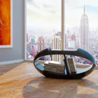 Design kruk met geïntegreerde boekenkast Ellix made in Italy Viadurini