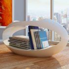 Design kruk met geïntegreerde boekenkast Ellix made in Italy Viadurini