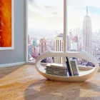 Design kruk met geïntegreerde boekenkast Ellix made in Italy Viadurini