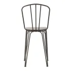 Moderne designkruk in industriële stijl in ijzer en hout, 2 stuks - Erika Viadurini