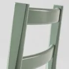 Luxe kruk van massief beukenhout met stoffen zitting Made in Italy - Nora Viadurini