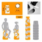 Stapelbare kruk voor buiten of binnen, wit of zwart 2 stuks - Liberty by Myyour Viadurini