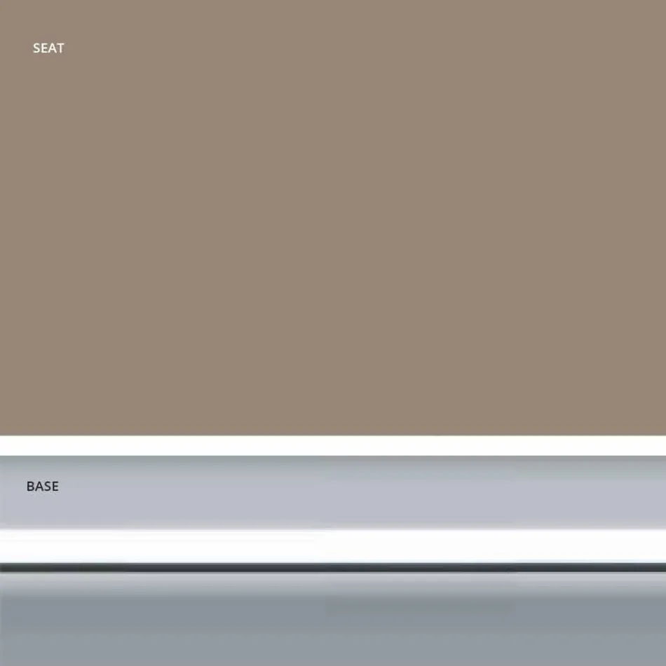 Kunstleer vaste kruk, modern design H 65 cm - Alina Viadurini