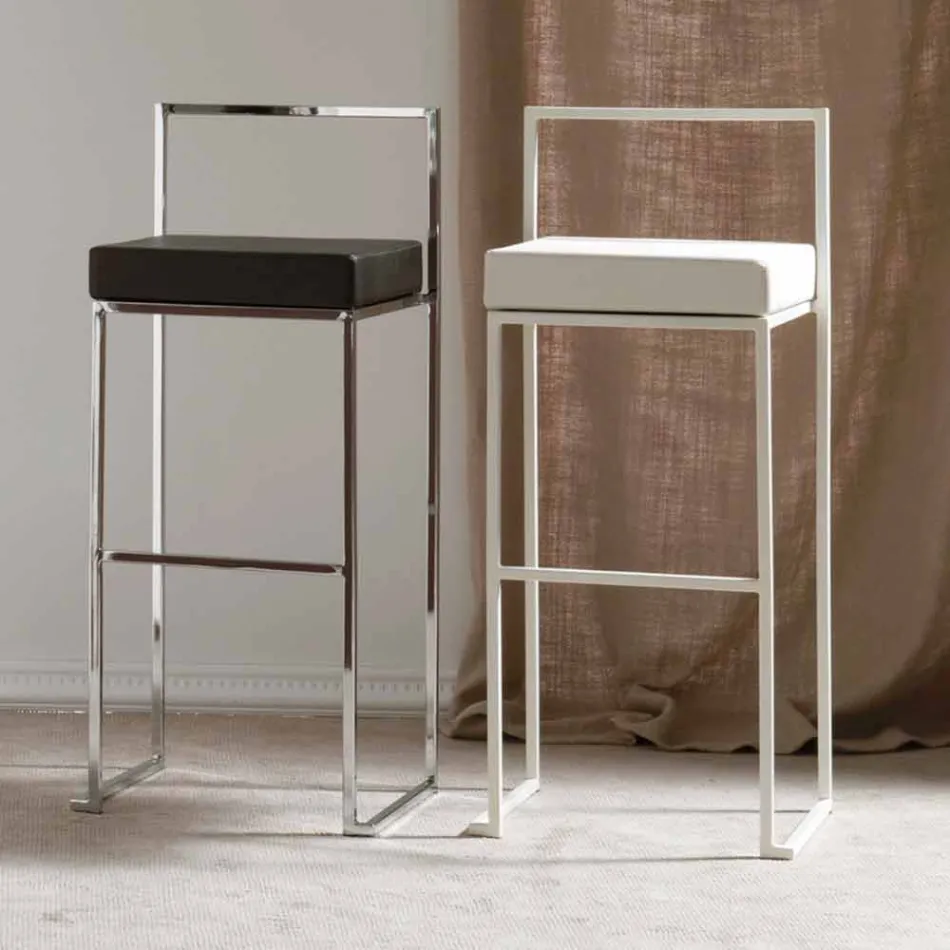 Kunstleer vaste kruk, modern design H 65 cm - Alina Viadurini