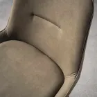 Vaste kruk H 65 cm, structuur met 4 metalen poten - Ines Viadurini