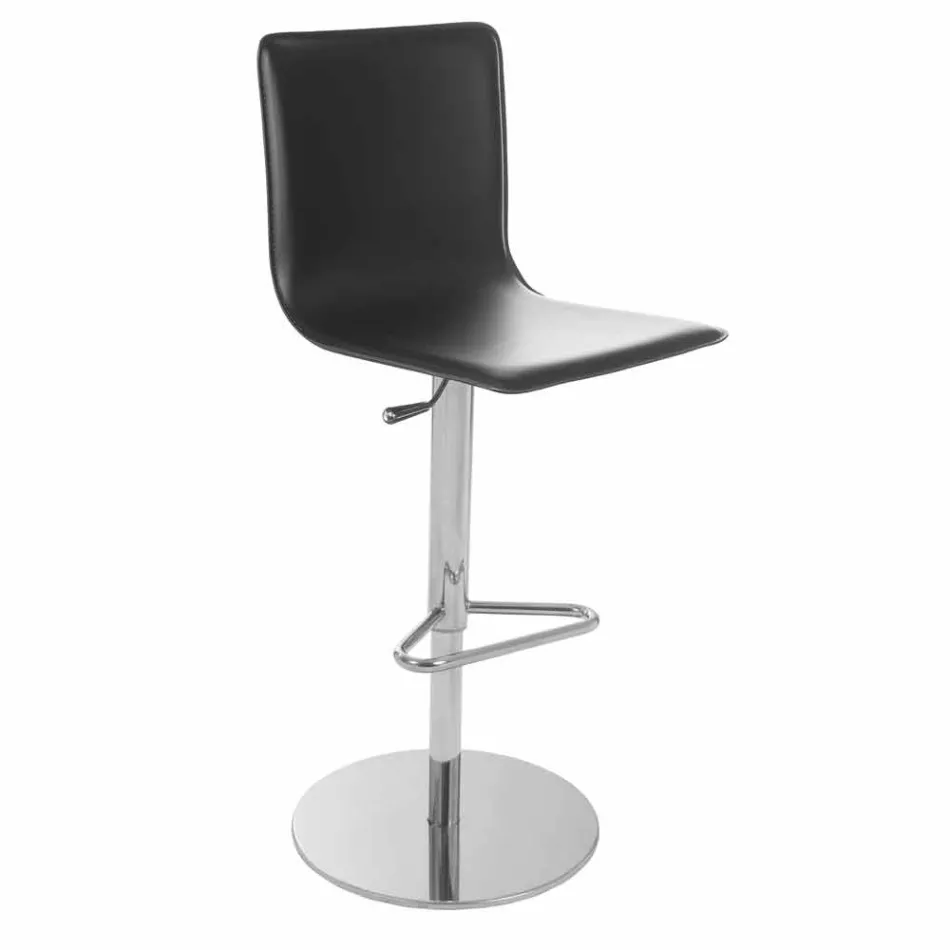 Draaibare kruk met moderne designrugleuning Gord, H 113 cm Viadurini