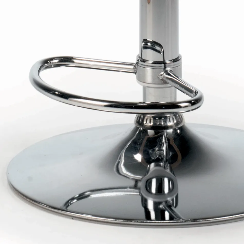 Draaikruk met fluwelen zitting en stalen onderstel Made in Italy - Adria Viadurini