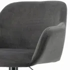 Draaikruk met gestoffeerde zitting en stalen onderstel Made in Italy - Arona Viadurini