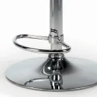 Draaikruk met gestoffeerde zitting en stalen onderstel Made in Italy - Arona Viadurini