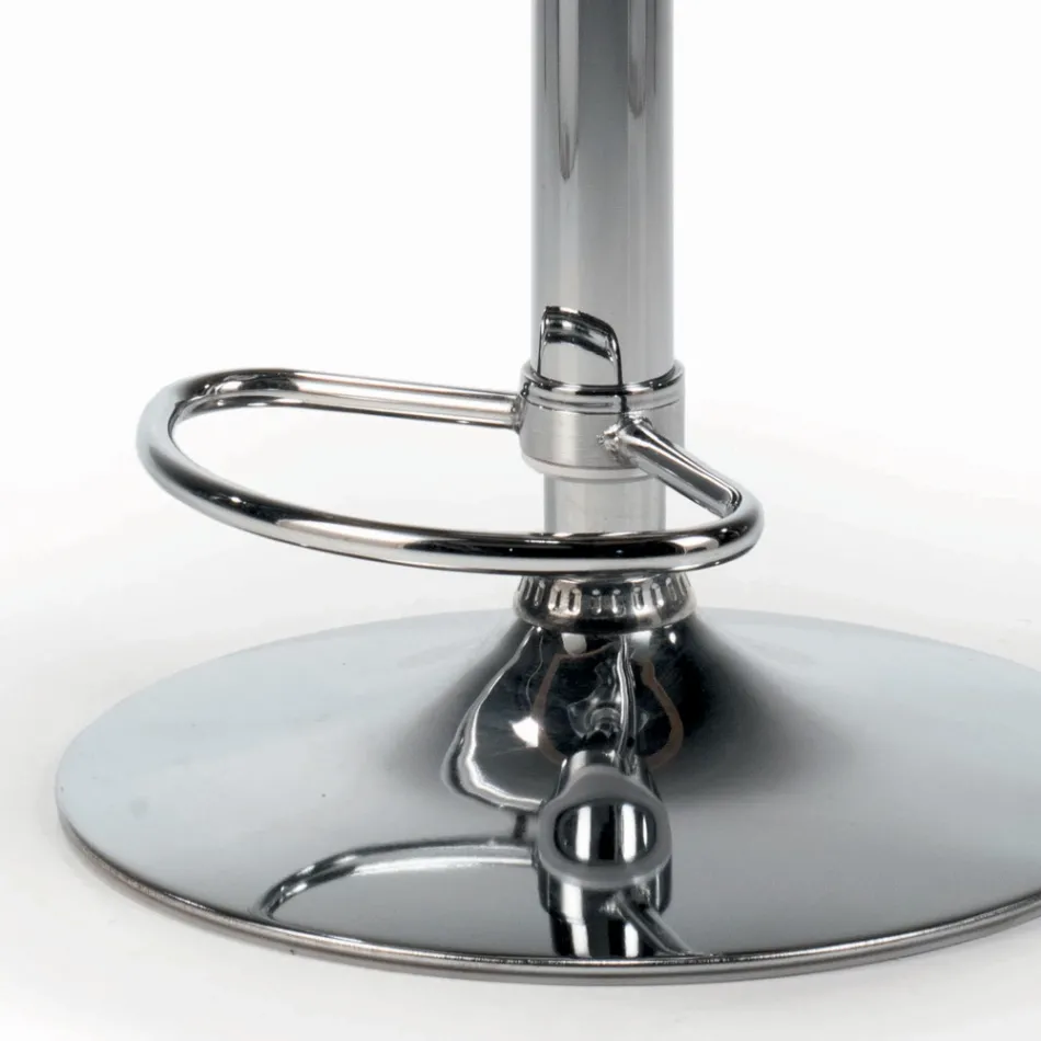 Draaikruk met gestoffeerde zitting en stalen onderstel Made in Italy - Arona Viadurini