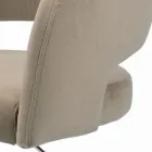 Draaibare en in hoogte verstelbare kruk in fluweel en staal - Alassio Viadurini