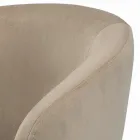 Draaibare en in hoogte verstelbare kruk in fluweel en staal - Alassio Viadurini