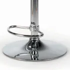 Draaibare en in hoogte verstelbare kruk in fluweel en staal - Alassio Viadurini