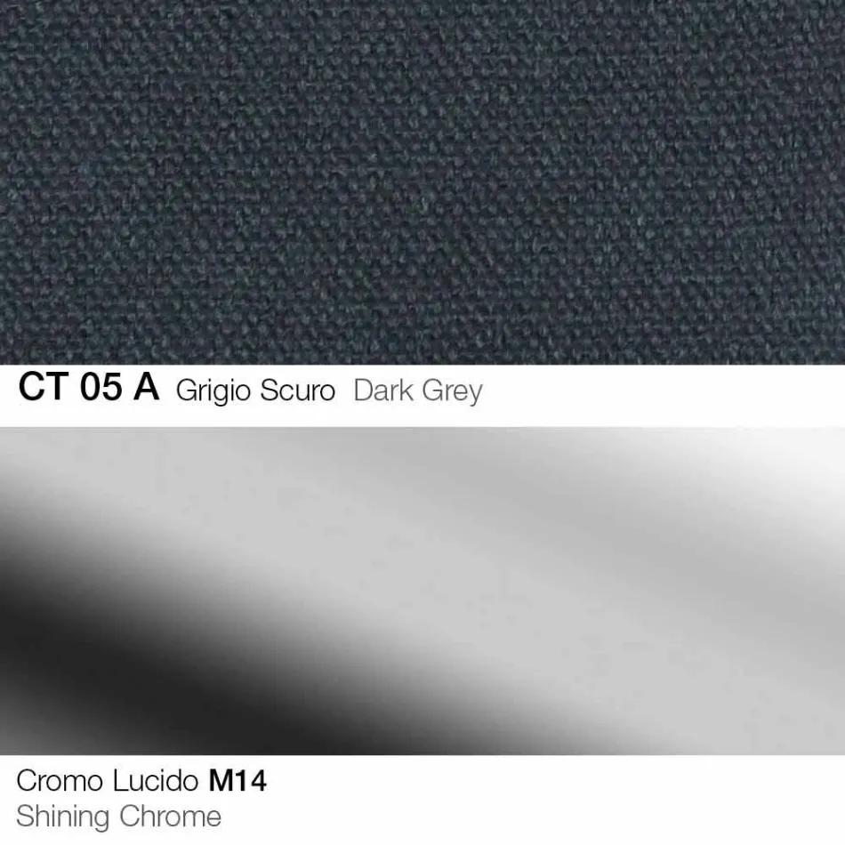 Draaikruk in stof en staal met gaslift Made in Italy - Marchesi Viadurini