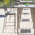 Stapelbare buitenkruk van gelakt staal Made in Italy - Nilda Viadurini