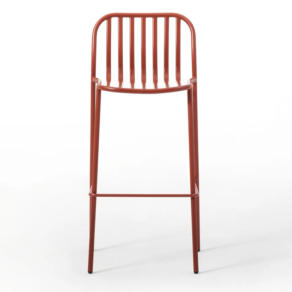 Stapelbare metalen buitenkruk Made in Italy 2 stuks - Simply Viadurini