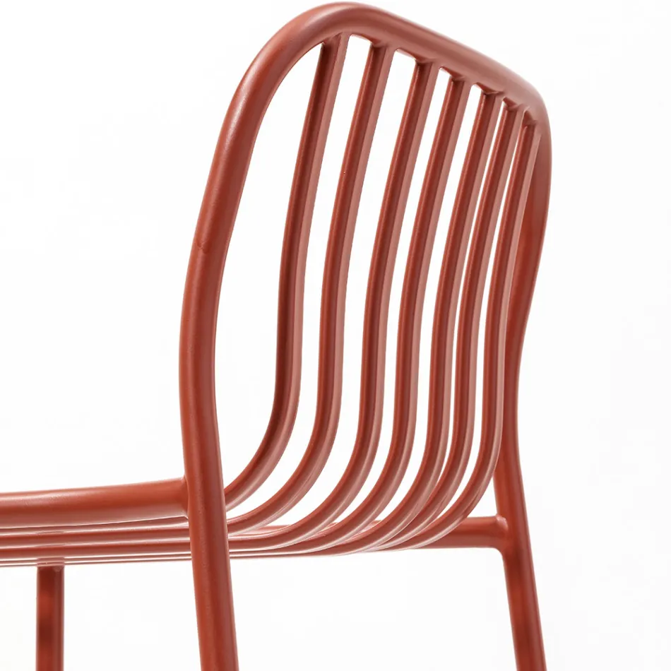 Stapelbare metalen buitenkruk Made in Italy 2 stuks - Simply Viadurini