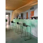 Stapelbare kruk van metaal en polypropyleen gemaakt in Italië, 2 stuks - Charla Viadurini