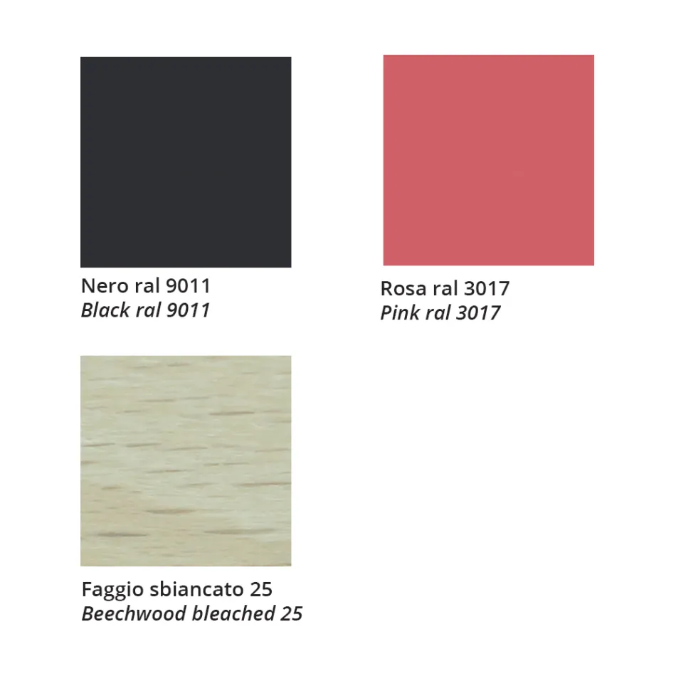 Kruk van massief beukenhout met stoffen zitting Made in Italy - Regensburg Viadurini