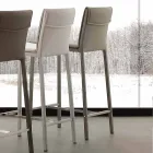 Kruk in metaal en staal en modern eco-leer gemaakt in Prato, Italië Viadurini