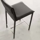 Kruk in metaal en staal en modern eco-leer gemaakt in Prato, Italië Viadurini