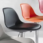 Kruk in polypropyleen, modern design en hefbaar - roze Viadurini