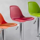 Kruk in polypropyleen, modern design en hefbaar - roze Viadurini