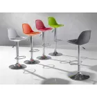 Kruk in polypropyleen, modern design en hefbaar - roze Viadurini