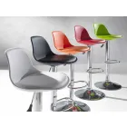 Kruk in polypropyleen, modern design en hefbaar - roze Viadurini