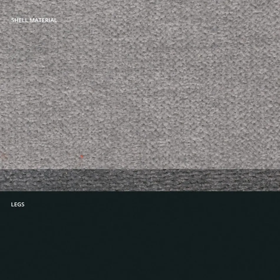 Kruk in stof en antraciet metaaldesign Made in Italy - Marianet Viadurini