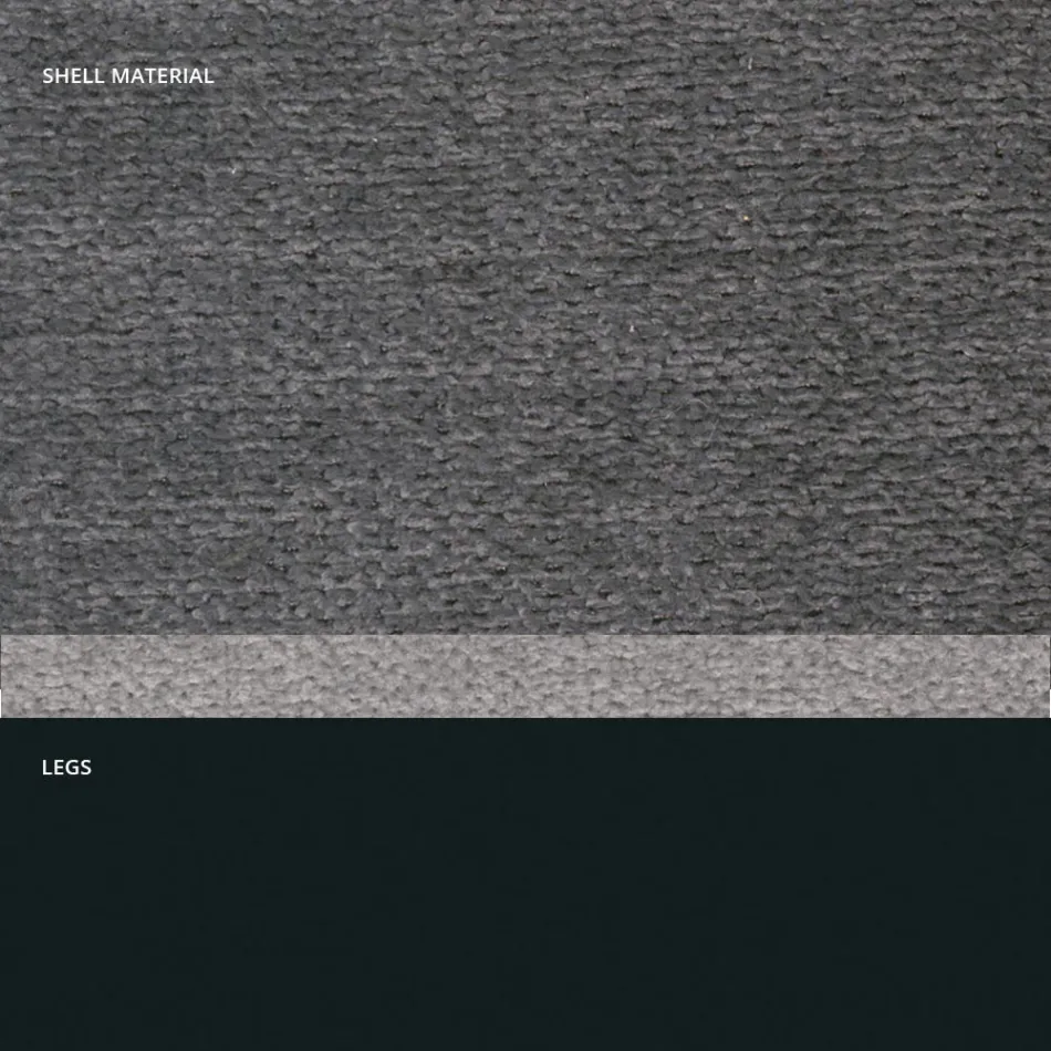 Kruk in stof en antraciet metaaldesign Made in Italy - Marianet Viadurini