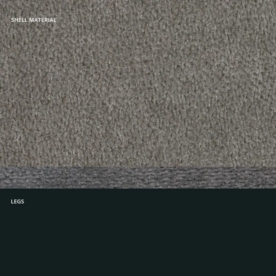 Kruk in stof en antraciet metaaldesign Made in Italy - Marianet Viadurini