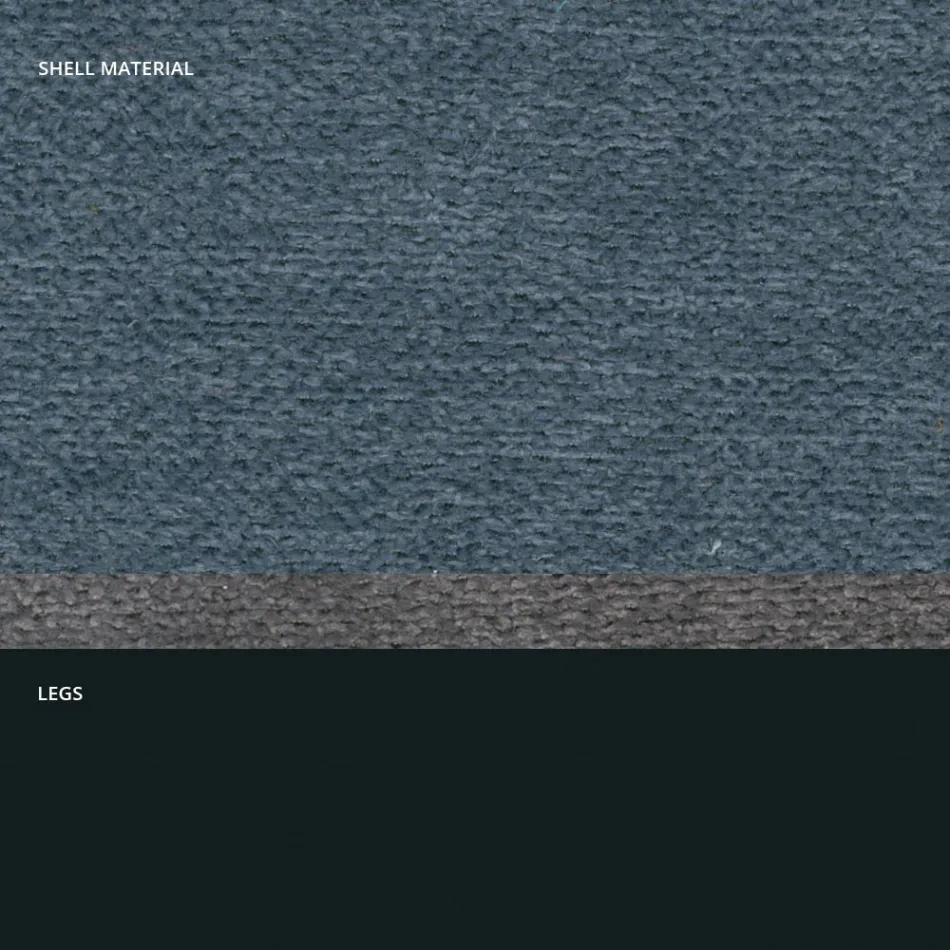 Kruk in stof en antraciet metaaldesign Made in Italy - Marianet Viadurini