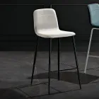 Kruk in stof en antraciet metaaldesign Made in Italy - Nautilus Viadurini