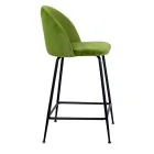 Fluwelen kruk met metalen frame in verschillende afwerkingen - Penna Viadurini