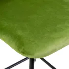 Fluwelen kruk met metalen frame in verschillende afwerkingen - Penna Viadurini