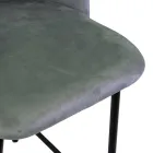 Fluwelen kruk met metalen frame in verschillende afwerkingen - Penna Viadurini