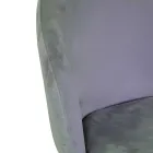 Fluwelen kruk met metalen frame in verschillende afwerkingen - Penna Viadurini