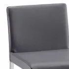 Moderne kruk in Alwyn H 94 cm eco-leer, volledig gemaakt in Italië Viadurini