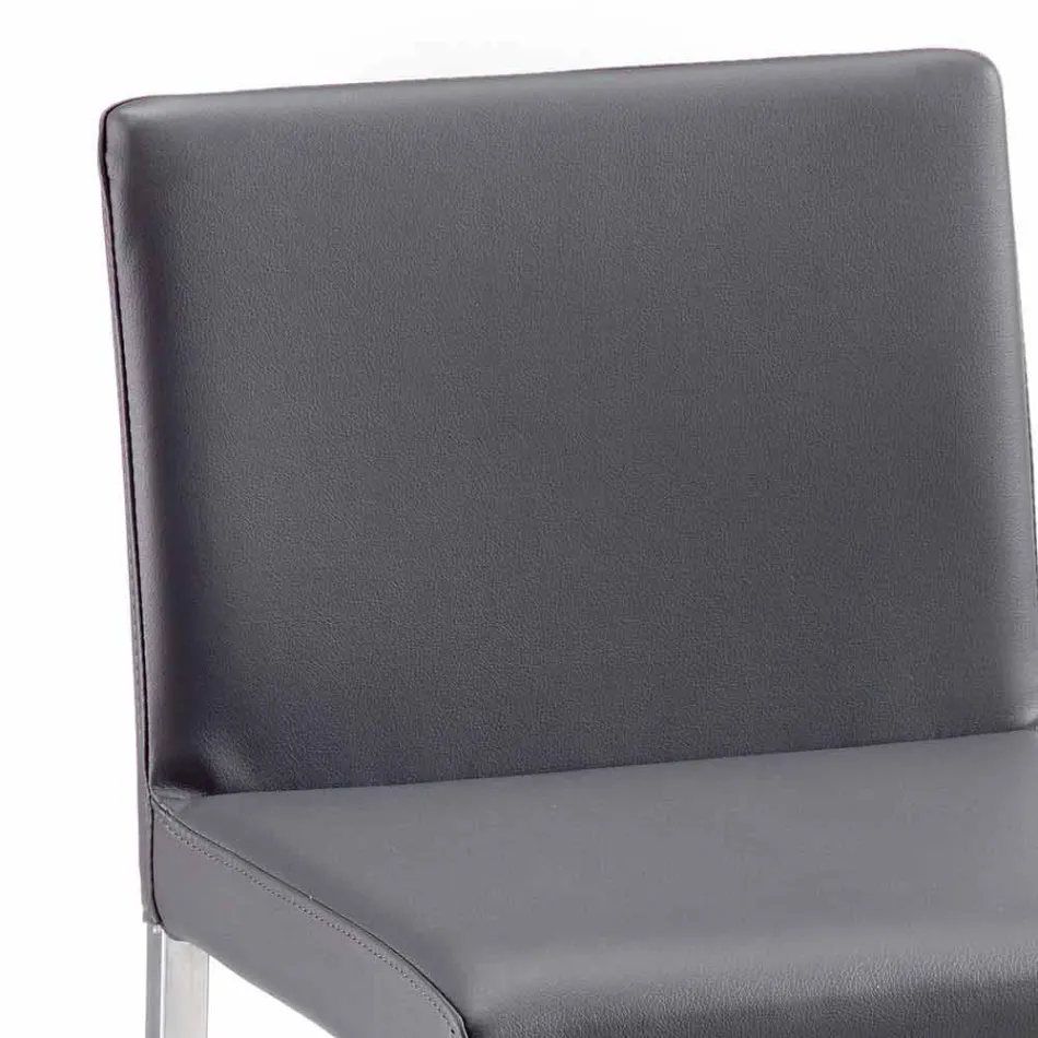 Moderne kruk in Alwyn H 94 cm eco-leer, volledig gemaakt in Italië Viadurini