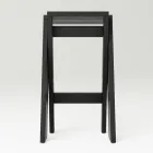 Opvouwbare en stapelbare kruk van massief essenhout - Write Viadurini