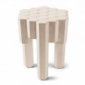 Kruk / massief houten salontafel ontwerp, L38xP38 cm, Begga