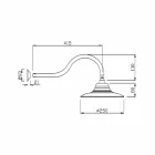Klassieke stalen douchekop met messing douchearm Made in Italy - Jeko Viadurini