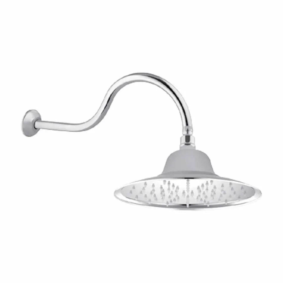 Klassieke stalen douchekop met messing douchearm Made in Italy - Jeko Viadurini