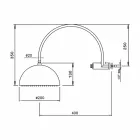 Stalen douchekop met gebogen arm Made in Italy - Auro Viadurini