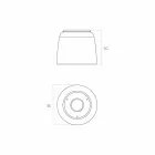 Ronde douchekop met plafondontwerp in Luxolid, Italië, Ruda Viadurini